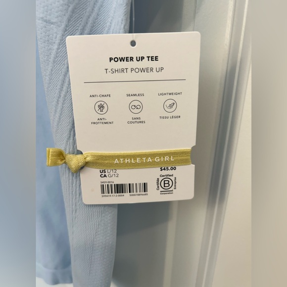 Athleta Girl Power Up Tee Large - Picture 5 of 5